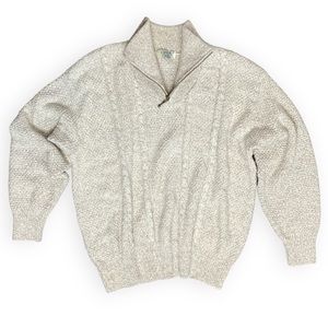 𝅺CANYON Creek • Vintage Quarter Zip Cable Knit Sweater